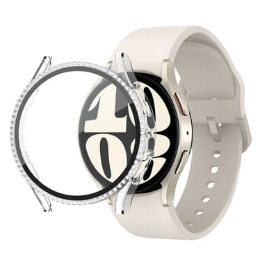 INF Bling smart klokkedeksel med skjermbeskytter til Samsung Watch 6 44 mm Gjennomsiktig