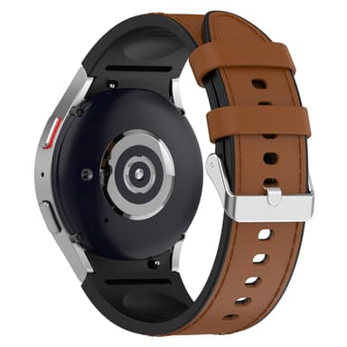 Silikon ensfarget armbåndsklokkerem for Samsung Galaxy Watch Brun L