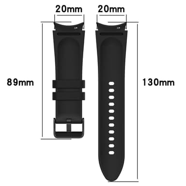 Silikon ensfarget armbåndsklokkerem for Samsung Galaxy Watch Brun L