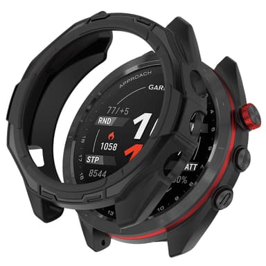 Smartklokke-beskyttelsesdeksel for Garmin Approach S70 TPU Sort 42 mm