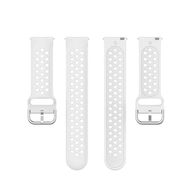 Ensfarget sportsarmbåndsklokkerem for Samsung Galaxy Watch 20 mm Hvit