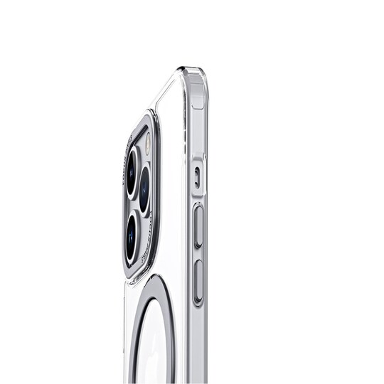 INF Magnetisk beskyttende telefonveske med usynlig stativ som er kompatibel med iPhone Sølv iPhone 14 Pro