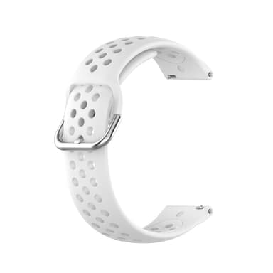 Ensfarget sportsarmbåndsklokkerem for Samsung Galaxy Watch 20 mm Hvit