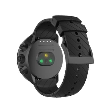 INF Silikon Twill Forlenget modell Klokkereim Armbånd for Garmin Forerunner 22mm Sort