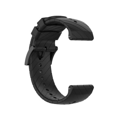 INF Silikon Twill Forlenget modell Klokkereim Armbånd for Garmin Forerunner 22mm Sort
