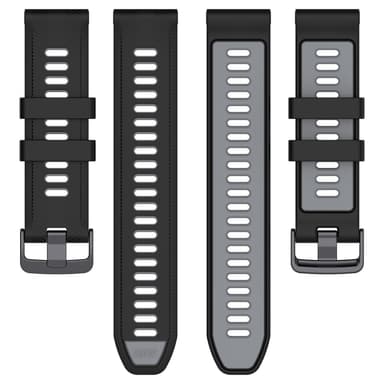 Silikon tofarget armbåndsklokkerem for Garmin Forerunner 965/955/945/745 Grå