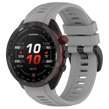 Silikonklokkerem til Garmin Approach S70 47 mm Grå