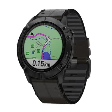TPU-klokkerem for Garmin Fenix 6 22mm Sort