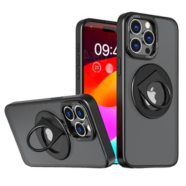 Magnetisk beskyttende telefonveske med usynlig stativ som er kompatibel med iPhone Sort 15 x 7,5 x 1 cm iPhone 14