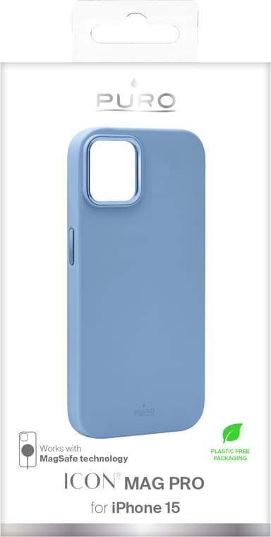 Puro Icon Mag Pro iPhone 15 deksel (blå)