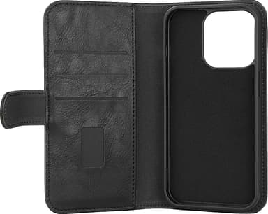 Gear 2in1 iPhone 15 Pro 3 lommebokdeksel (sort)