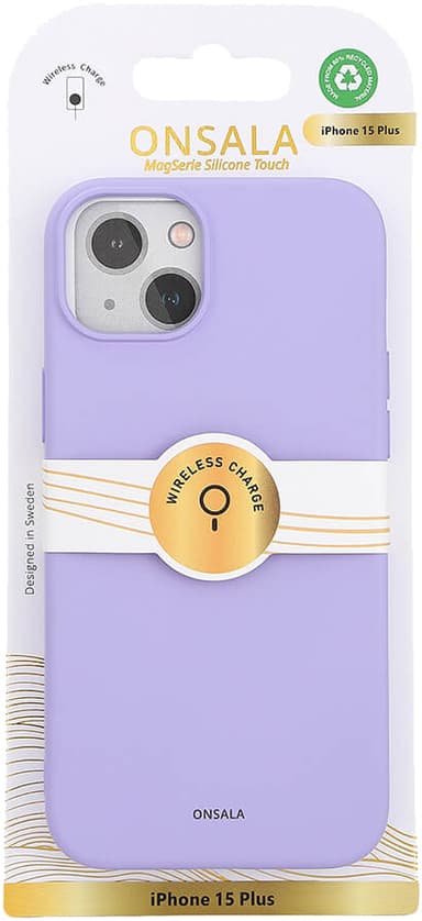 Onsala iPhone 15 Plus Silicone deksel (lilla)