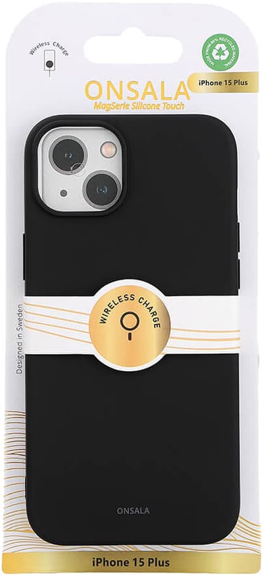 Onsala iPhone 15 Plus Silicone deksel (sort)