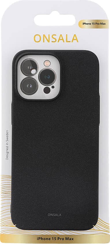 Onsala iPhone 15 Pro Max Sand Burst deksel (sort)