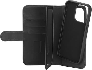 Gear 2in1 iPhone 15 Pro 7 lommebokdeksel (sort)