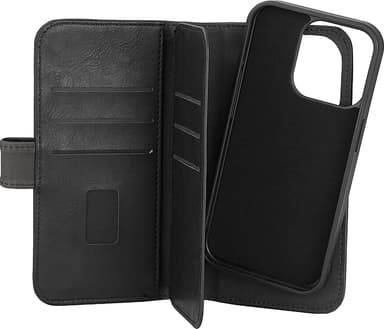 Gear 2in1 iPhone 15 Pro 7 lommebokdeksel (sort)