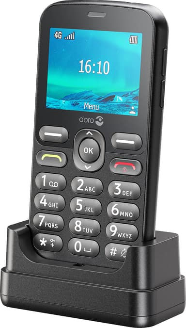 Doro 1881 mobiltelefon (sort)