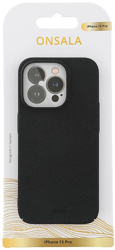 Onsala iPhone 15 Pro Sand Burst deksel (sort)