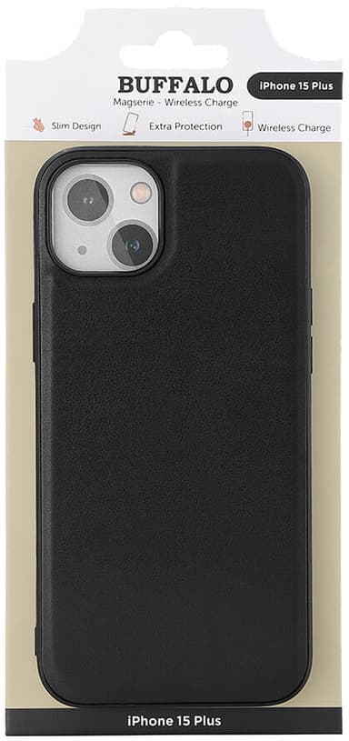 Buffalo iPhone 15 Plus MagSeries deksel (sort)