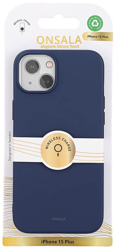 Onsala iPhone 15 Plus Silicone deksel (blå)