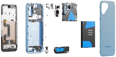 Fairphone 5 5G smarttelefon 8/256GB (blå)