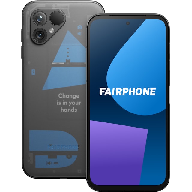 Fairphone 5 5G smarttelefon 8/256GB (gjennomsiktig)
