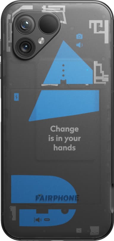 Fairphone 5 5G smarttelefon 8/256GB (gjennomsiktig)