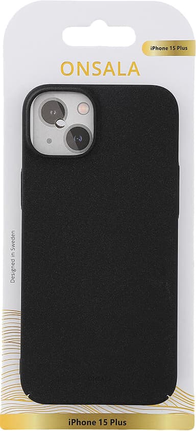 Onsala iPhone 15 Plus Sand Burst deksel (sort)