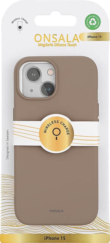 Onsala iPhone 15 Silicone deksel (beige)