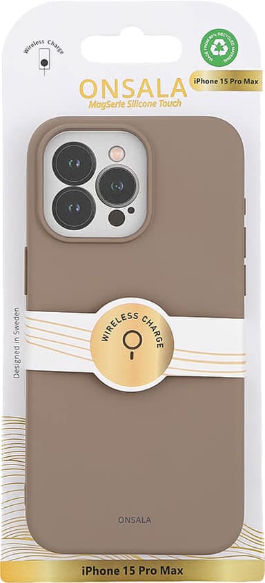 Onsala iPhone 15 Pro Max Silicone deksel (beige)