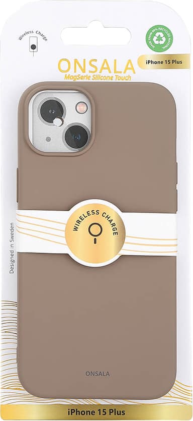 Onsala iPhone 15 Plus Silicone deksel (beige)