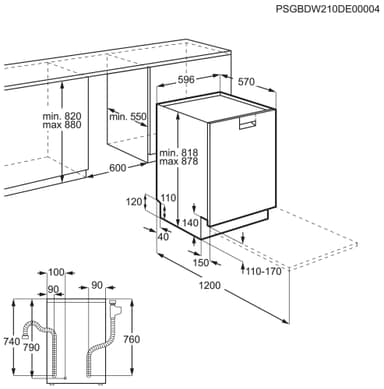 AEG Oppvaskmaskin FBB73937ZW (Hvit)