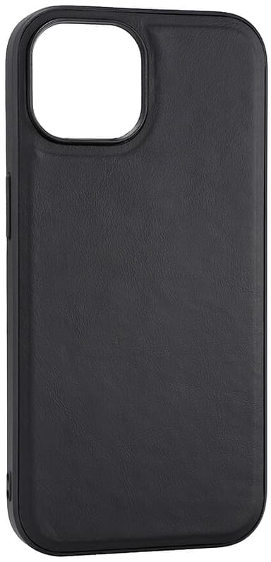 Buffalo iPhone 15 Leather MagSeries deksel (sort)