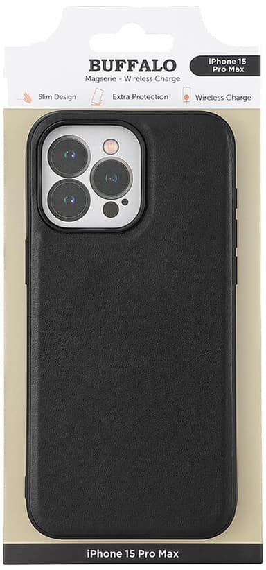 Buffalo iPhone 15 Pro Max MagSeries deksel (sort)