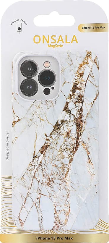 Onsala iPhone 15 Pro Max MagSeries deksel (hvit)
