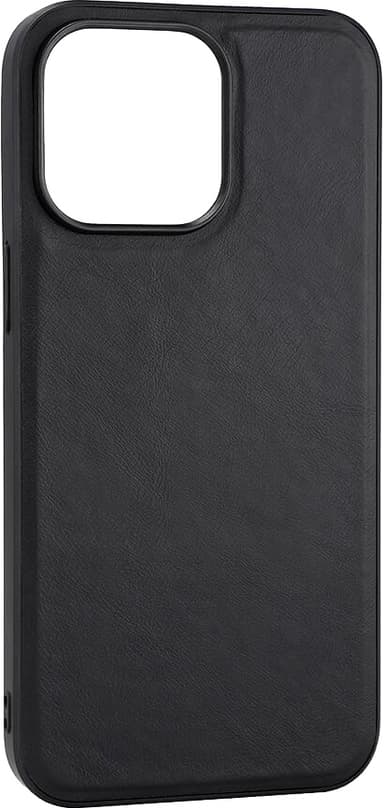 Buffalo iPhone 15 Pro Max Leather MagSeries deksel (sort)