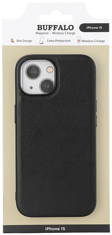 Buffalo iPhone 15 MagSeries deksel (sort)