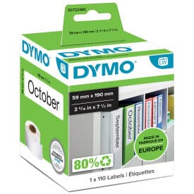 DYMO LabelWriter långa etiketter, 59x190mm, 110st