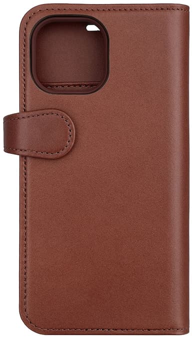 Buffalo iPhone 15 2-i-1 Leather MagSeries lommebokdeksel (brun)