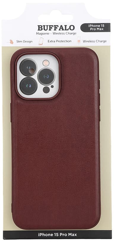 Buffalo iPhone 15 Pro Max MagSeries deksel (brun)