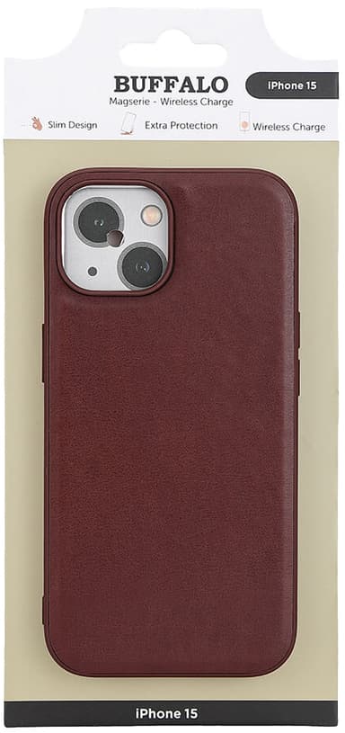 Buffalo iPhone 15 MagSeries deksel (brun)