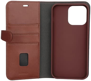 Buffalo iPhone 15 Pro Max 2-i-1 Leather MagSeries lommebokdeksel (brun)