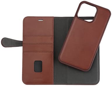 Buffalo iPhone 15 Pro Max 2-i-1 Leather MagSeries lommebokdeksel (brun)