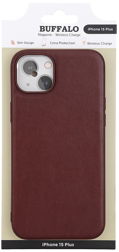 Buffalo iPhone 15 Plus MagSeries deksel (brun)