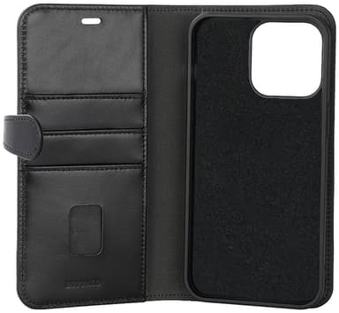 Buffalo iPhone 15 Pro Max 2-i-1 Leather MagSeries lommebokdeksel (sort)