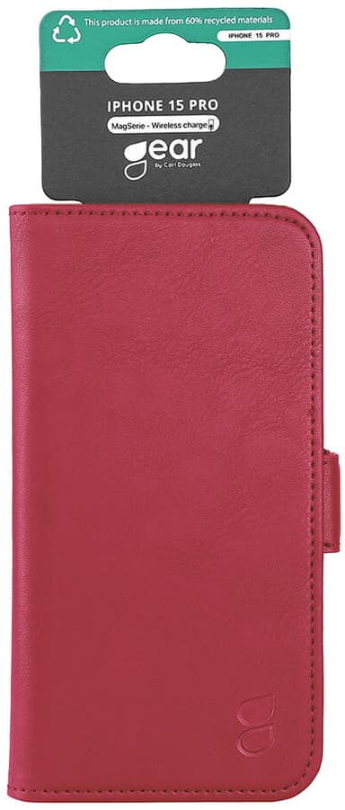 Gear iPhone 15 wallet Pro deksel (rød)