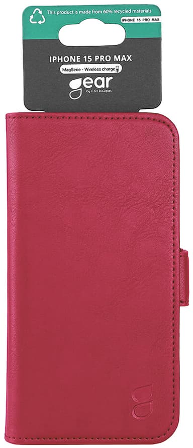 Gear iPhone 15 wallet Pro Max deksel (rød)