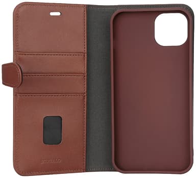 Buffalo iPhone 15 Plus 2-i-1 Leather MagSeries lommebokdeksel (brun)