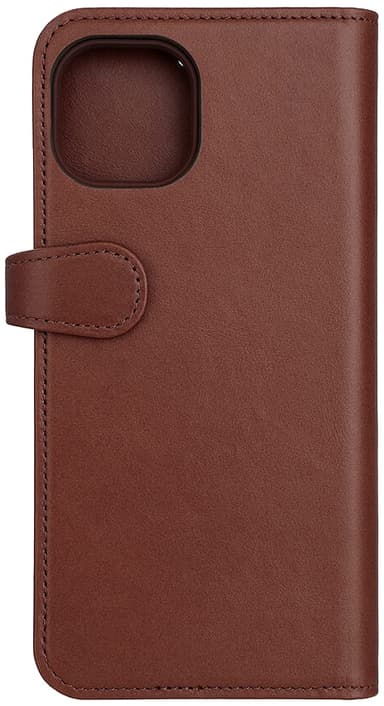 Buffalo iPhone 15 Plus 2-i-1 Leather MagSeries lommebokdeksel (brun)