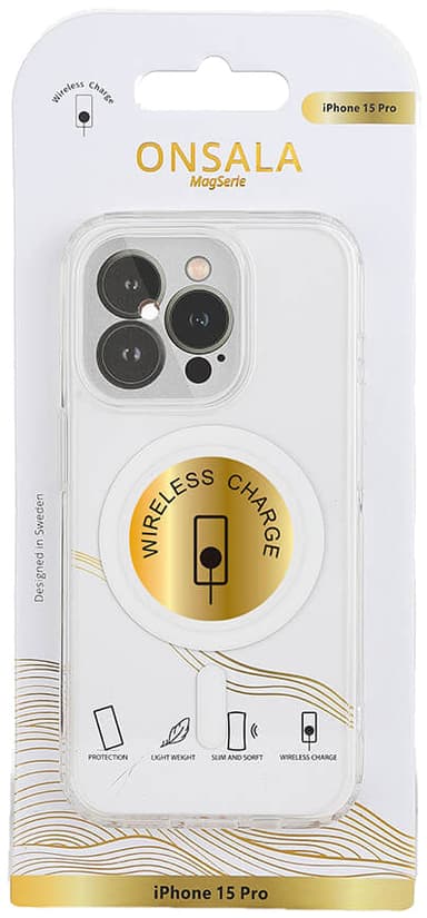 Onsala iPhone 15 Pro MagSeries deksel (gjennomsiktig)